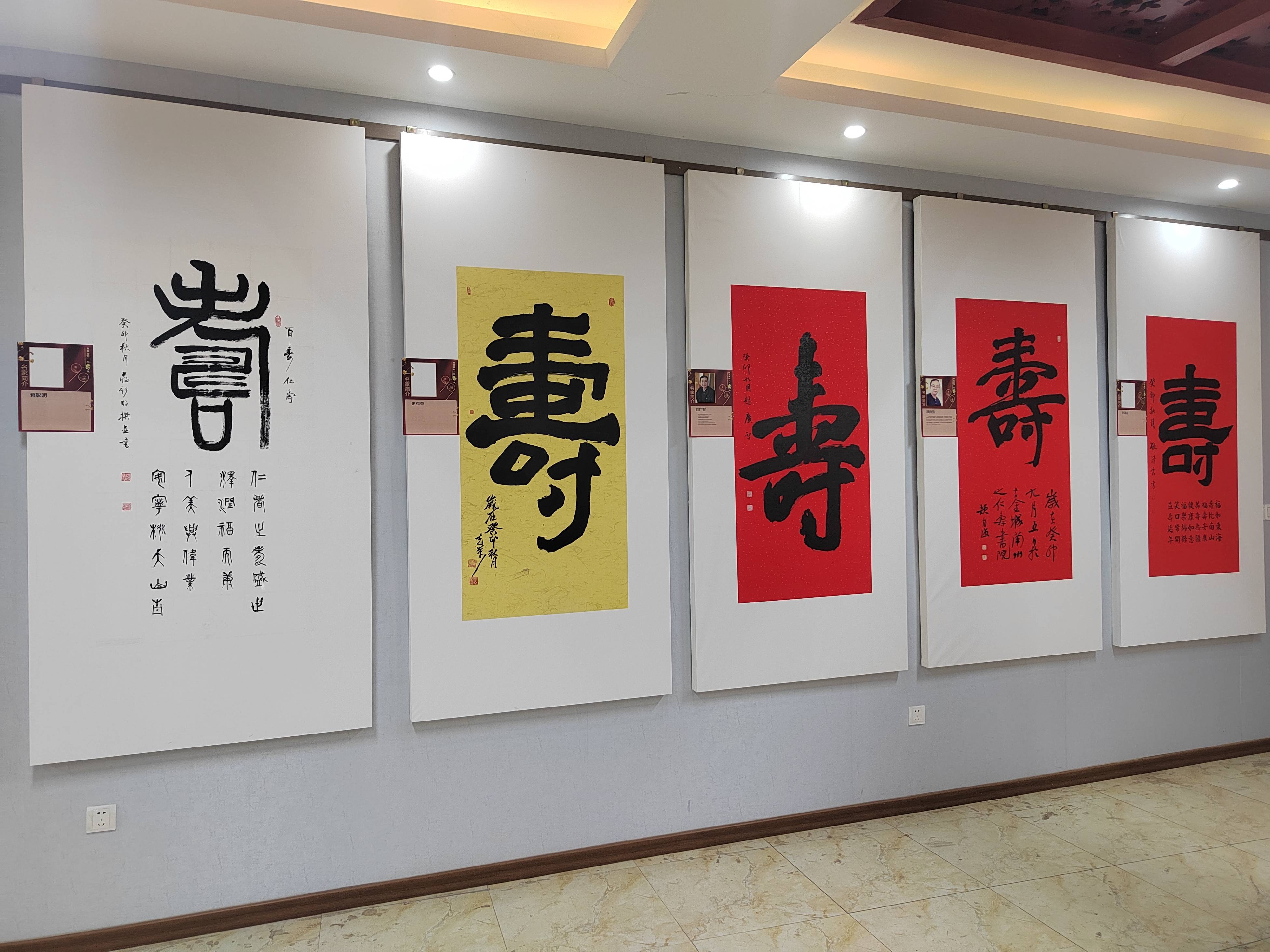 百人百幅寿字榜书名家书法作品展在兰州安宁举行