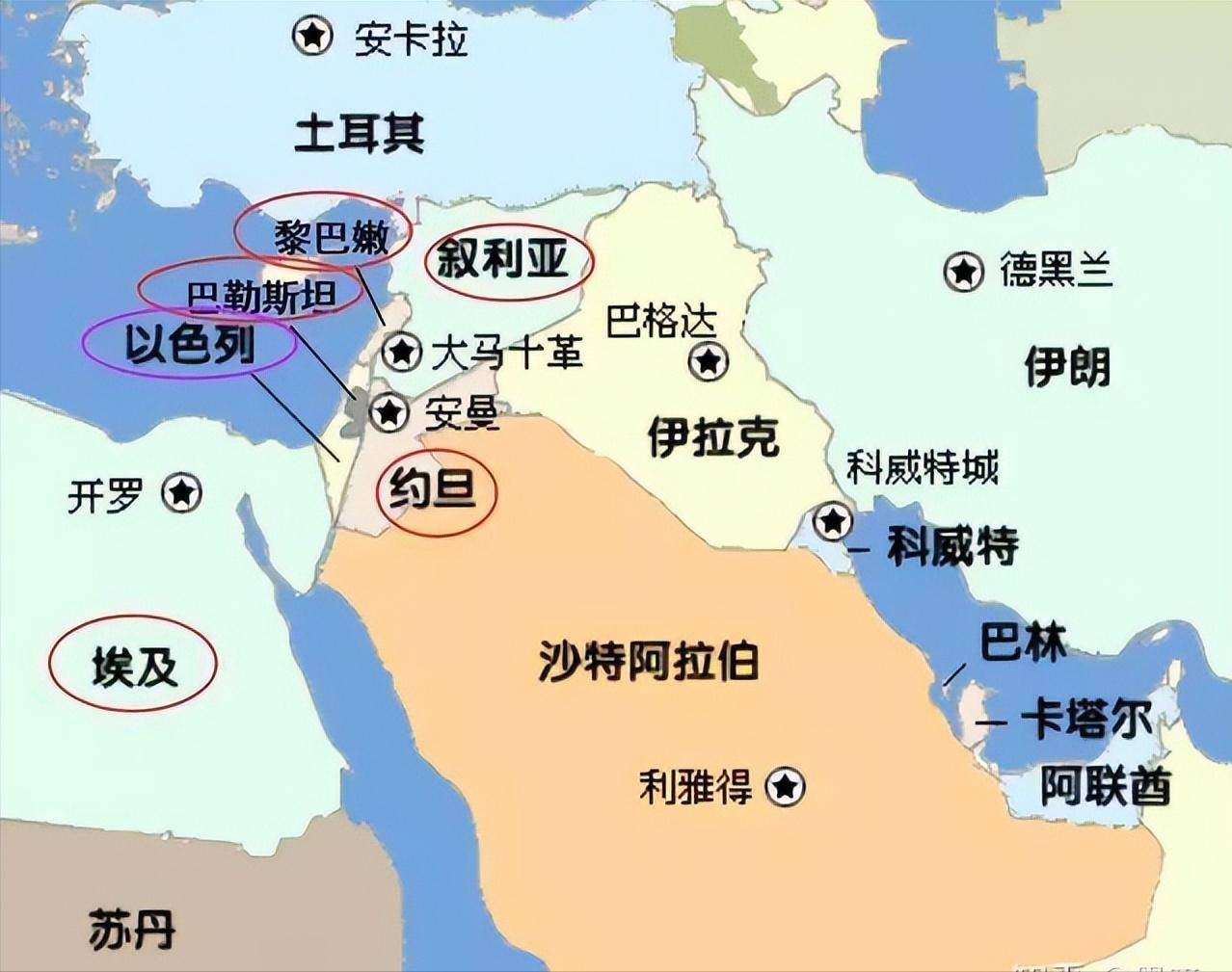 巴勒斯坦地图高清图片