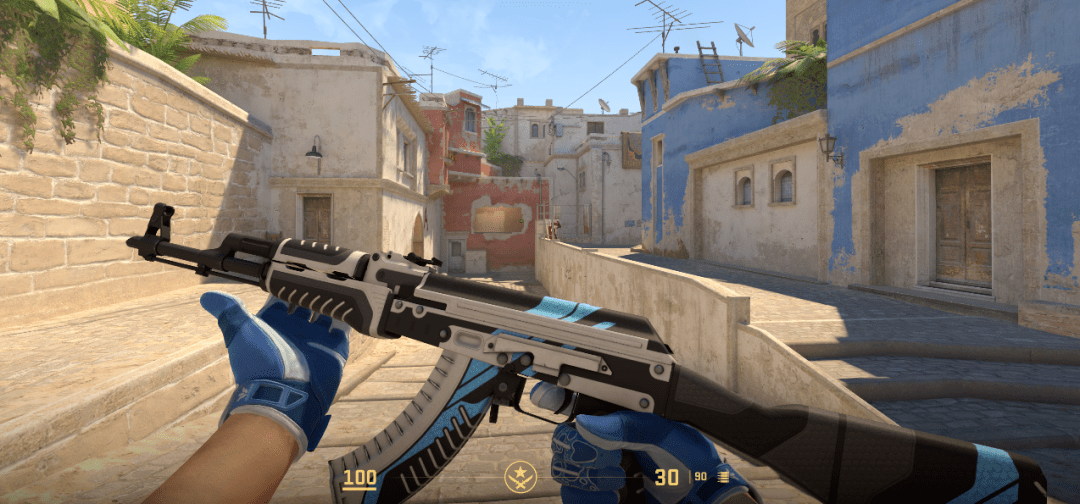 好似暴怒野兽袭来黑白蓝的配色充满未来工业风格火神皮肤科幻感十足