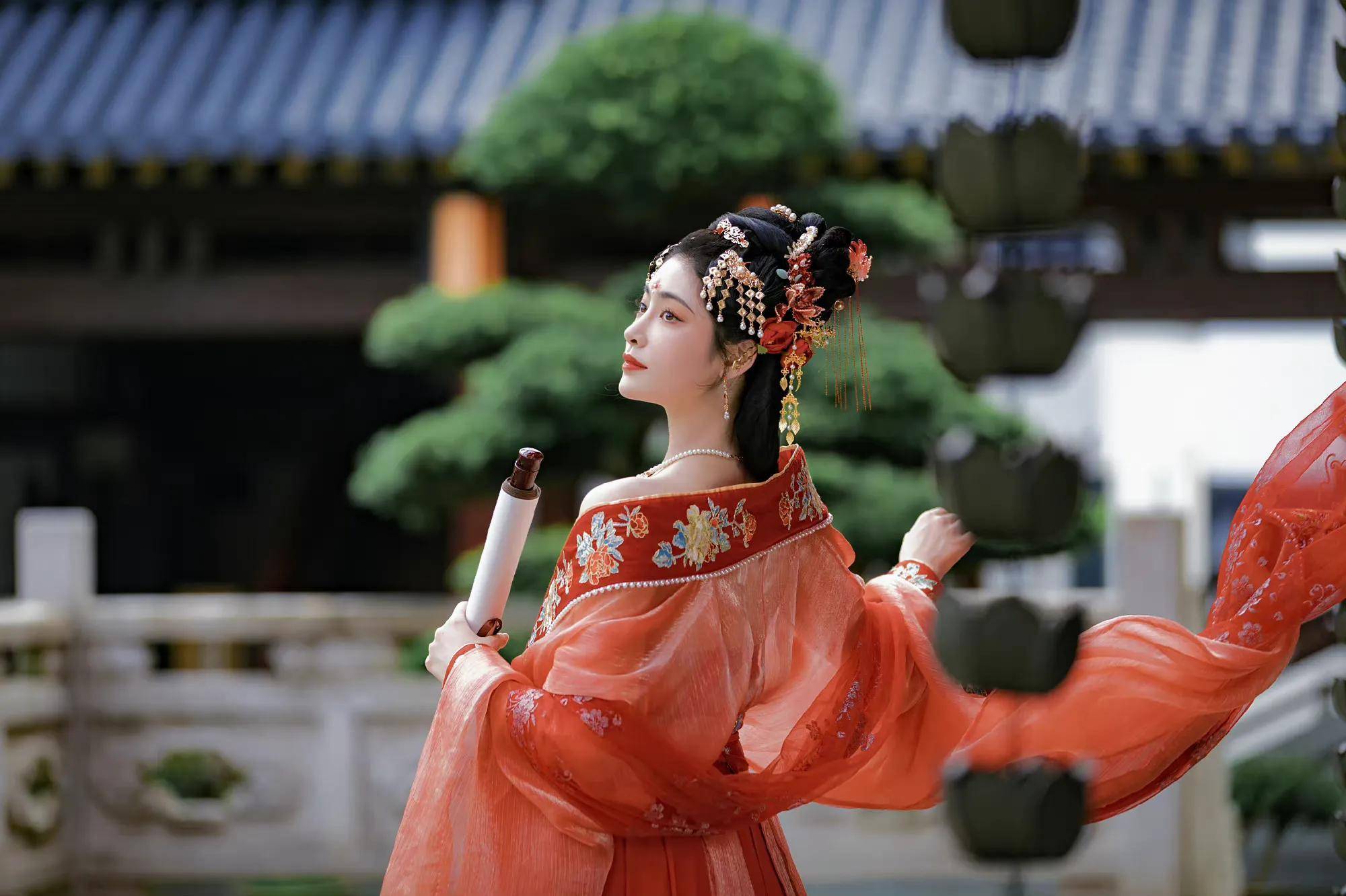 许佳琪我们红古风写真,好妖冶艳丽_一身_祖国_气质