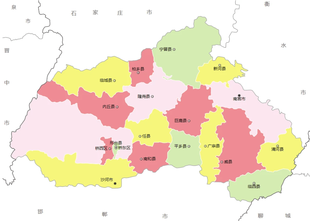 邢台地区各县的地图图片