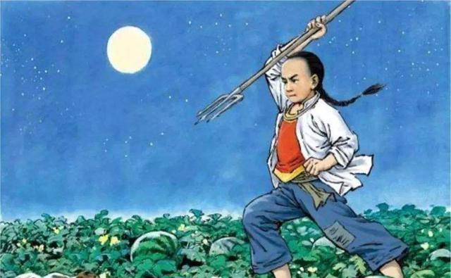 雪地捕鸟,月下的少年闰土,他是多么神勇多么可爱啊!