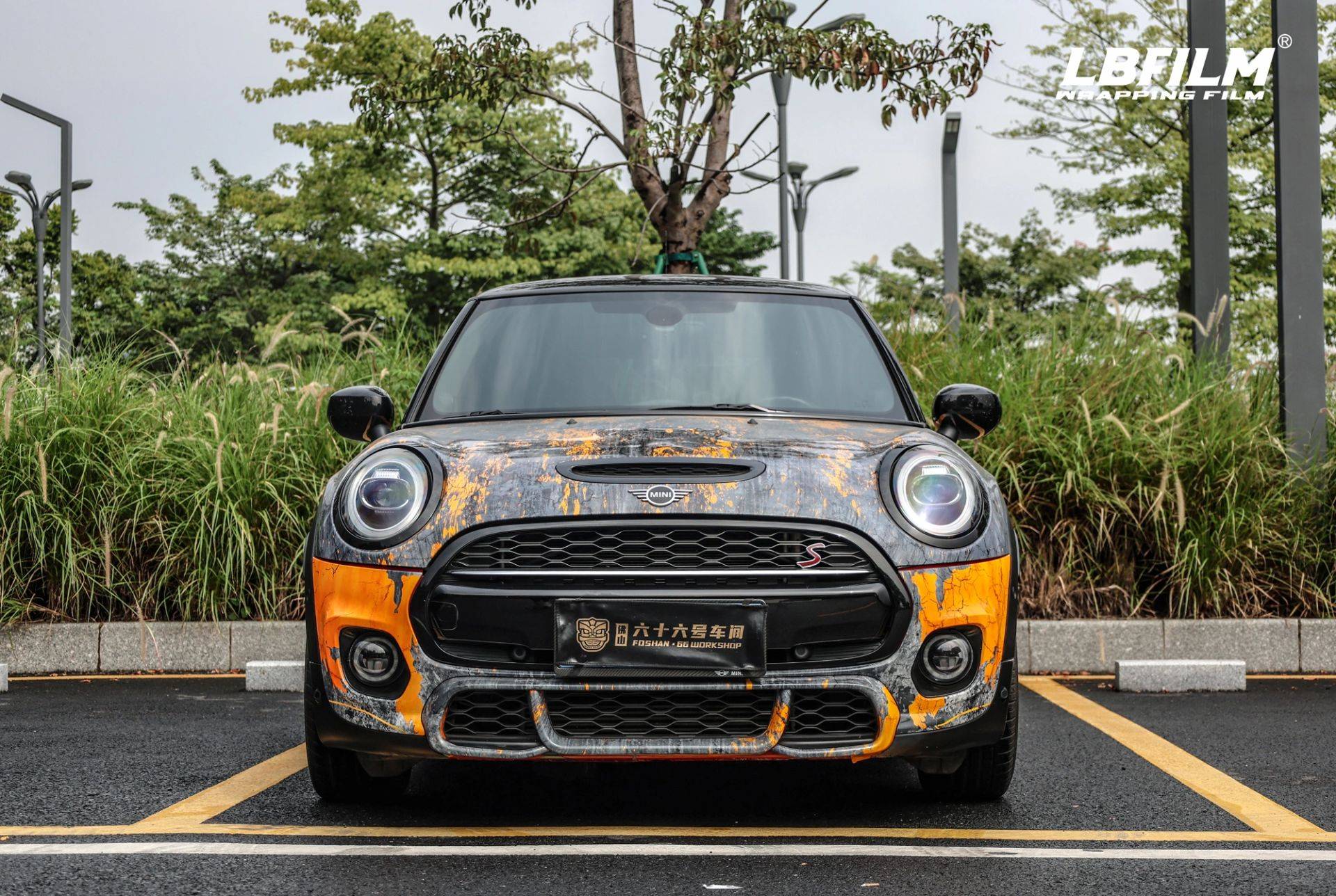 宝马mini-lb改色膜末日生化涂装,直接让电影照进现实_彩绘_程度_标志