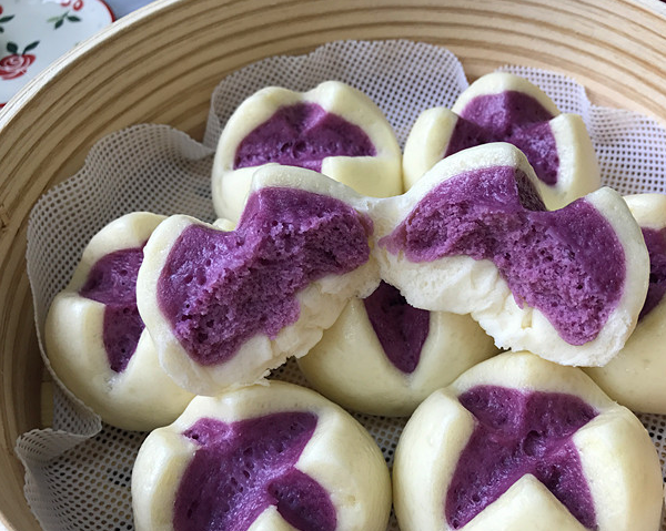 1盒牛奶,2碗面粉,教你做开花馒头,蓬松柔软个个开花_面团_包子_食材