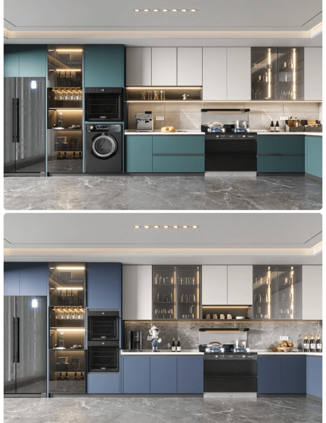 这5套绝美厨房配色方案,建议收藏!_白色_空间_橱柜