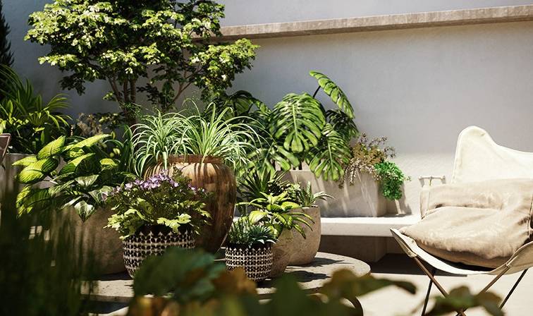 一楼带个小院子,这样设计舒适且撩人心!_庭院_植物_空间