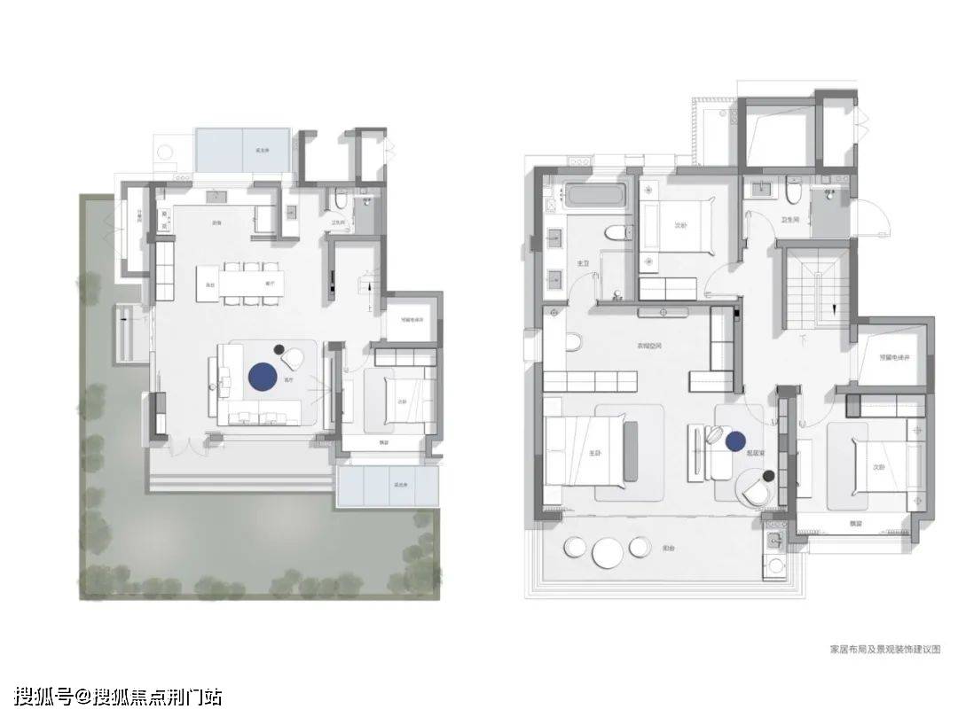 臻品府约190㎡下叠户型家居布置建议图,仅供参考,非交付为准这次数量