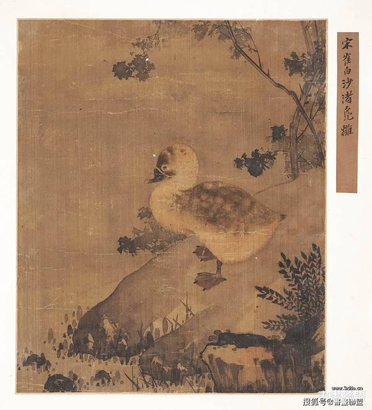 中国5000年绘画史——历代名家:北宋·崔白_花鸟_神宗_寒雀图