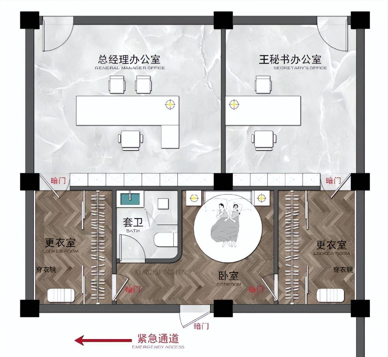 办公室秘书平面图图片