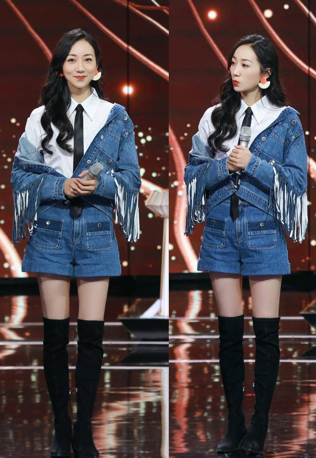 1米7韩雪穿超短裤很美,尤其无敌"模特腿":逼疯多少普通女孩_身材_休闲