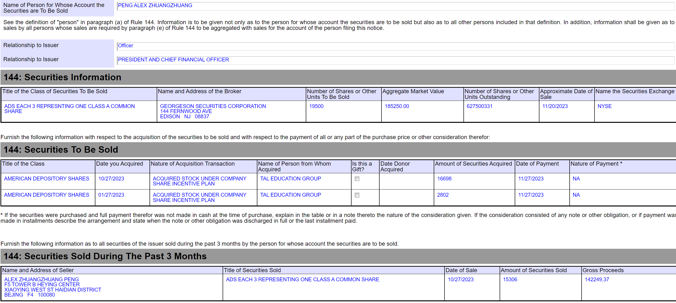 好未来总裁兼CFO彭壮壮减持价值235万元公司股票_搜狐网