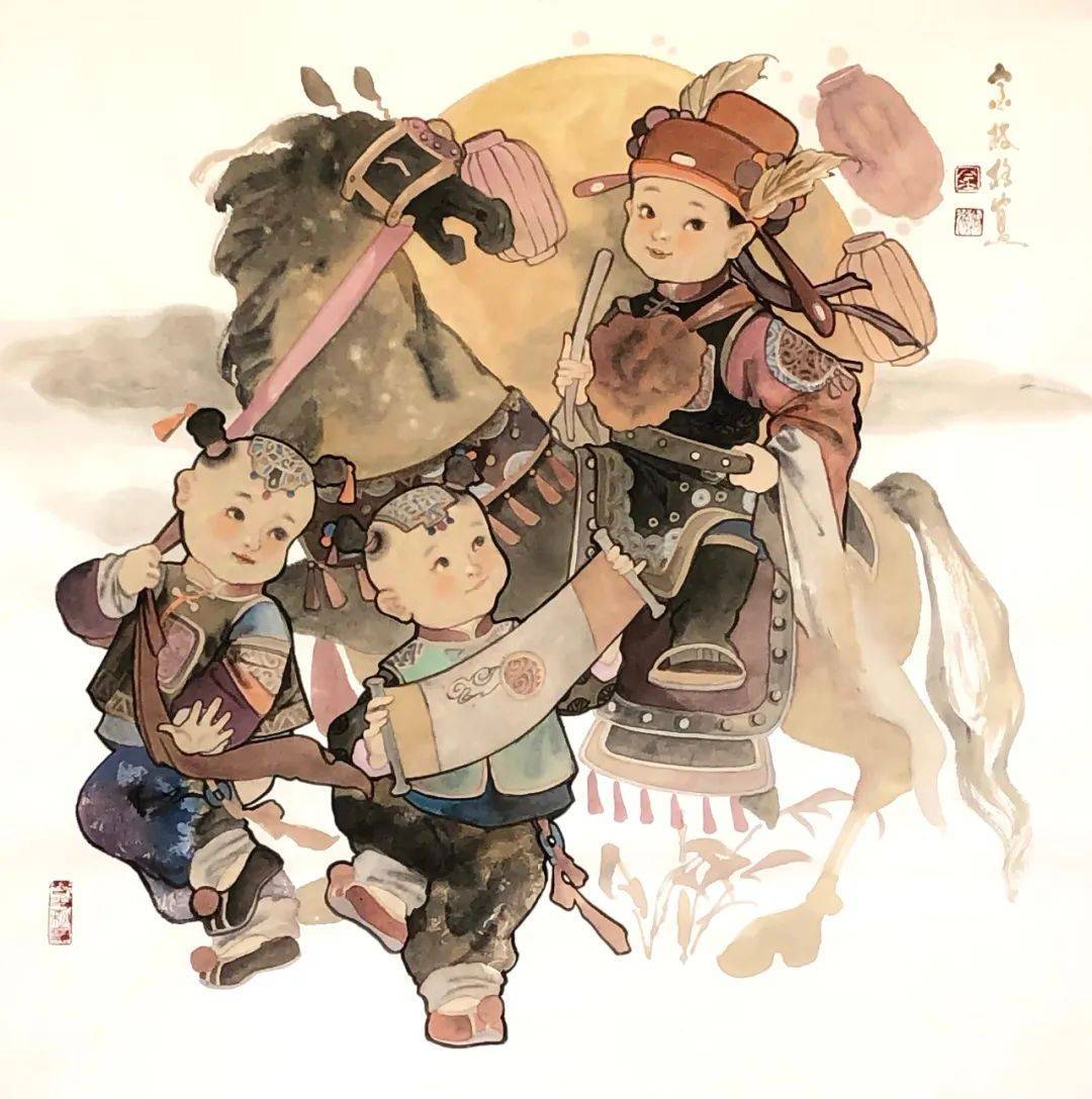 作品欣赏:金格格,满族,中国美术家协会会员,任教于