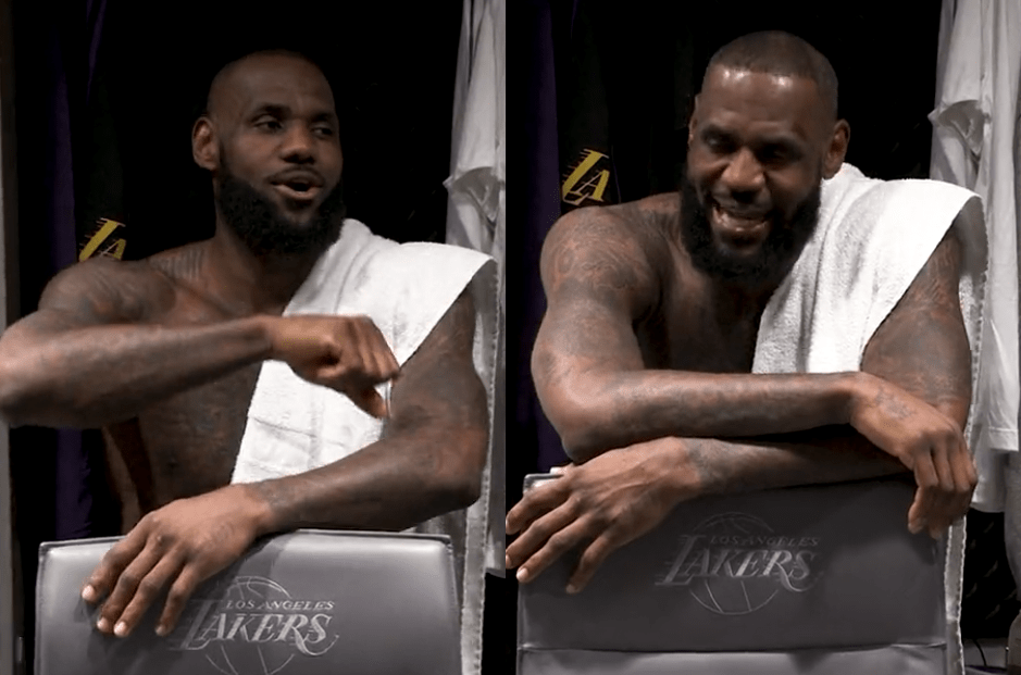 詹皇捶胸后爆粗自嘲 亲自晒照祝贺39000分_詹姆斯_比赛_哈姆