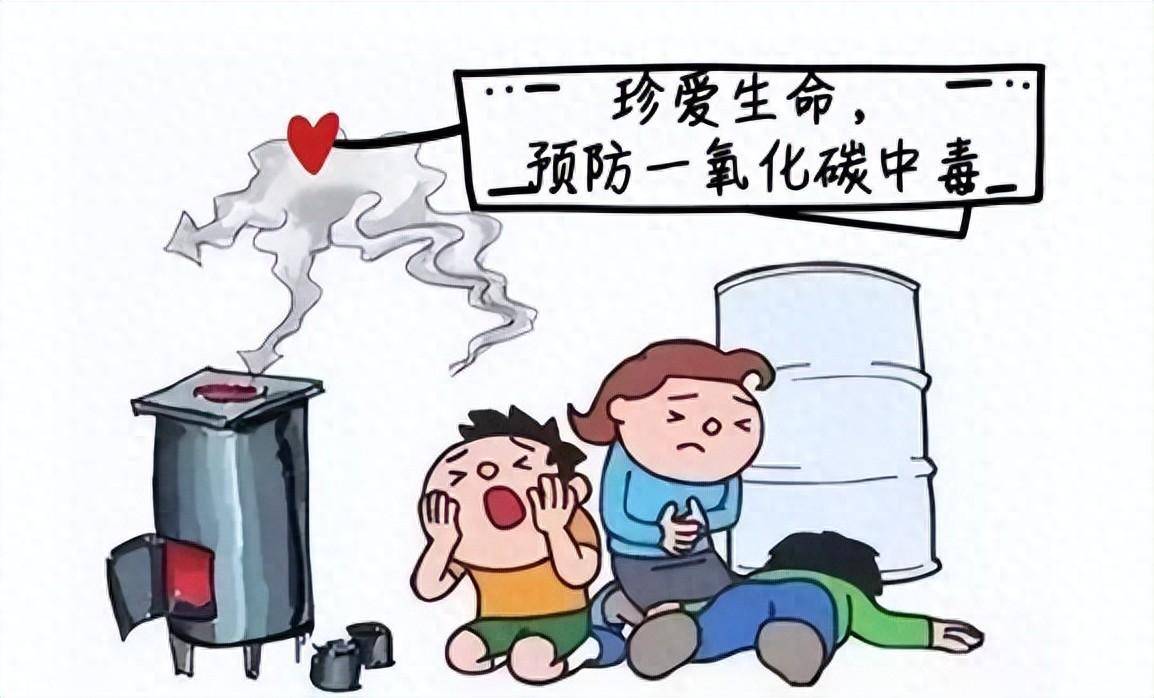 一氧化碳中毒漫画图片