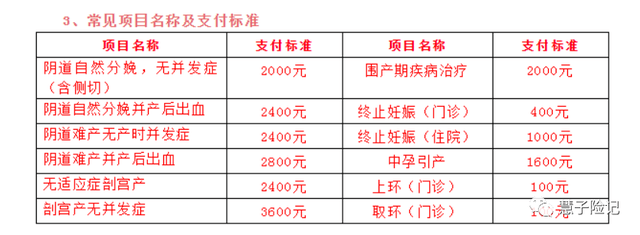 按本統籌地區統籌支付項目及支付標準予以報銷;產前檢查費用:孕20周至