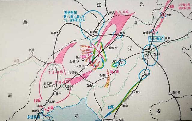 廖耀湘從瀋陽出發後,先向西經新民抵達新立屯,接著向北攻佔了彰武,這