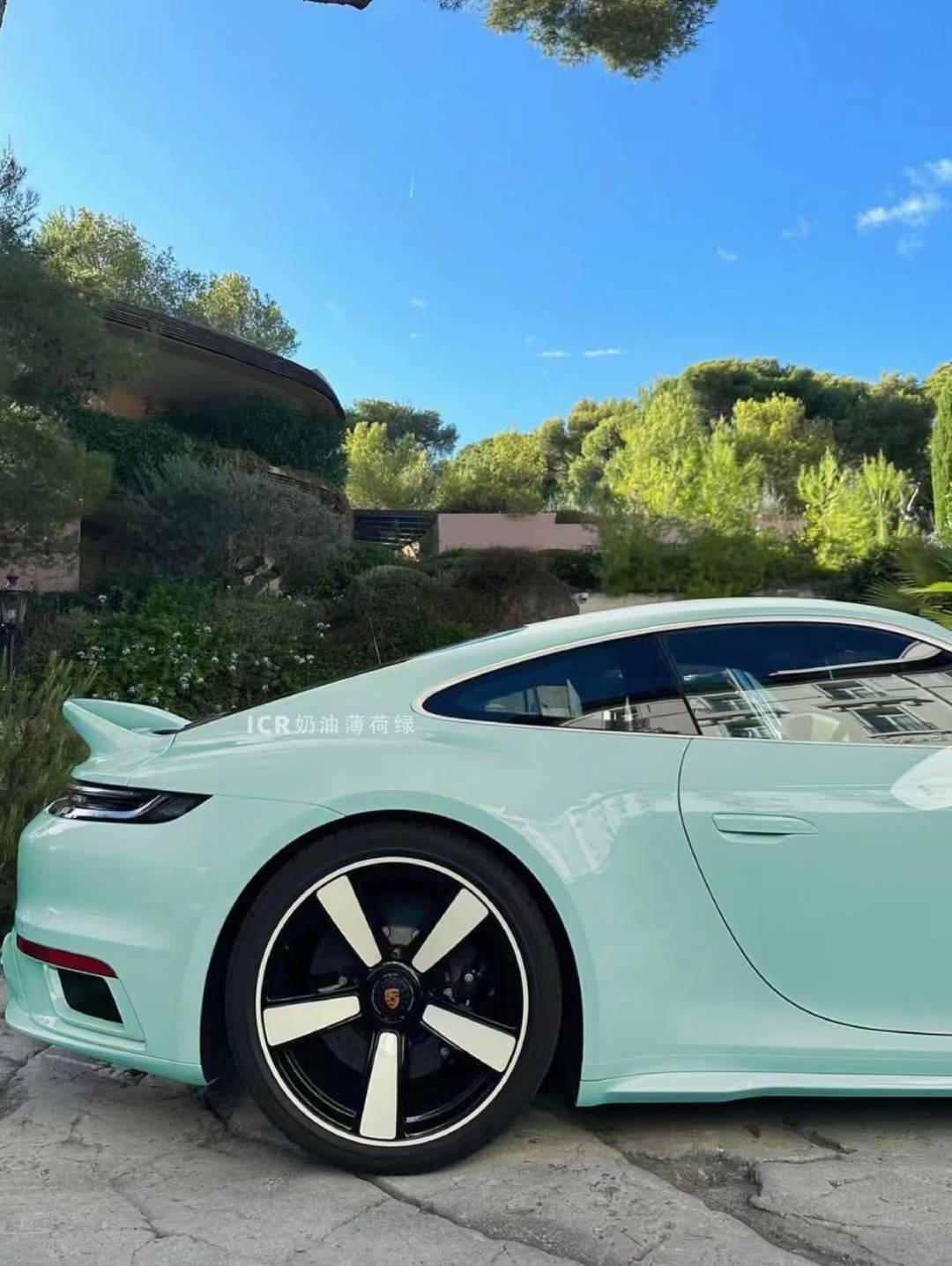 保时捷911-icr改色膜奶油薄荷绿,小众宝藏色真香_搜狐汽车_搜狐网