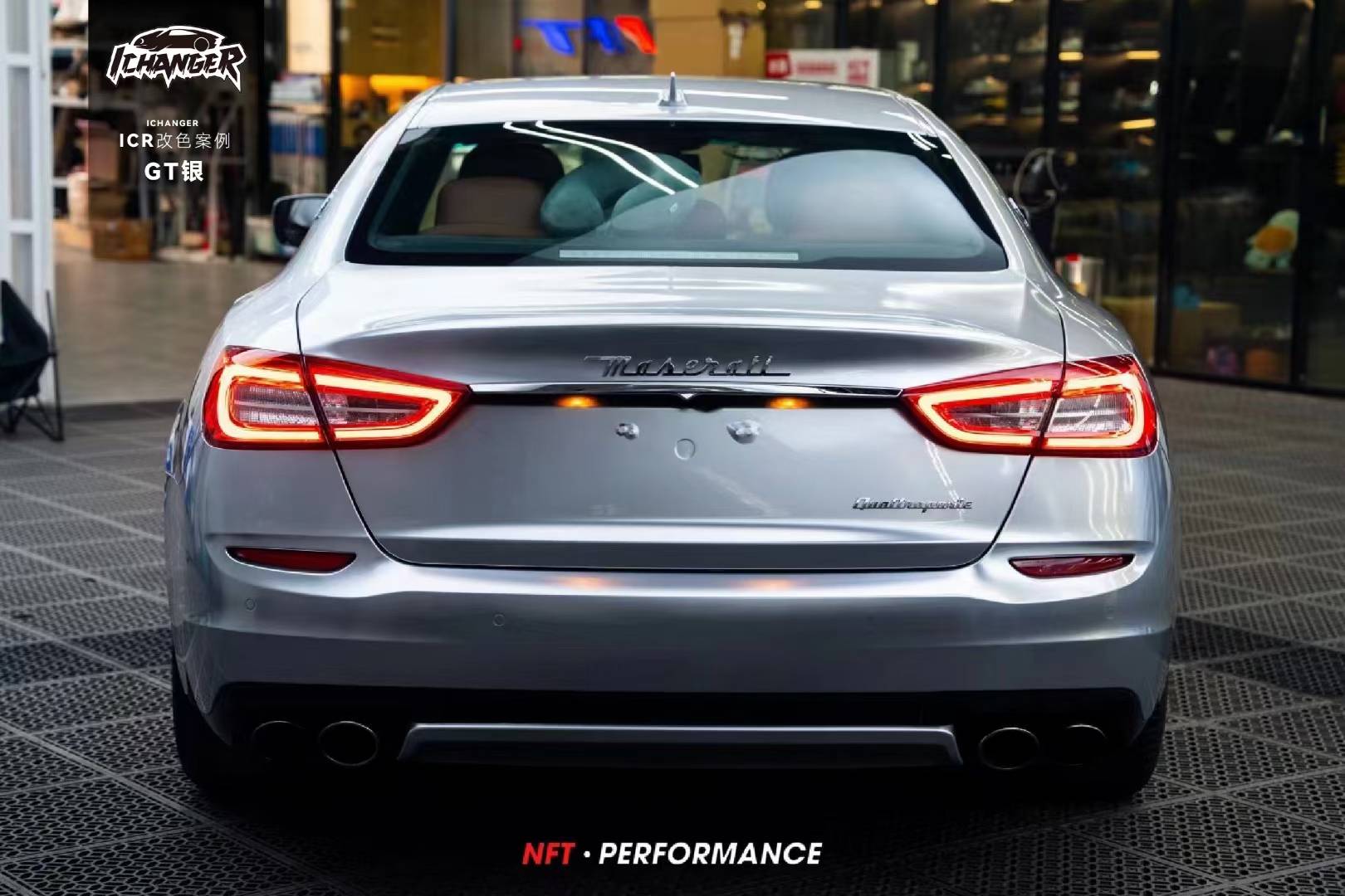 玛莎拉蒂总裁-icr改色膜gt银,银色系百看不厌