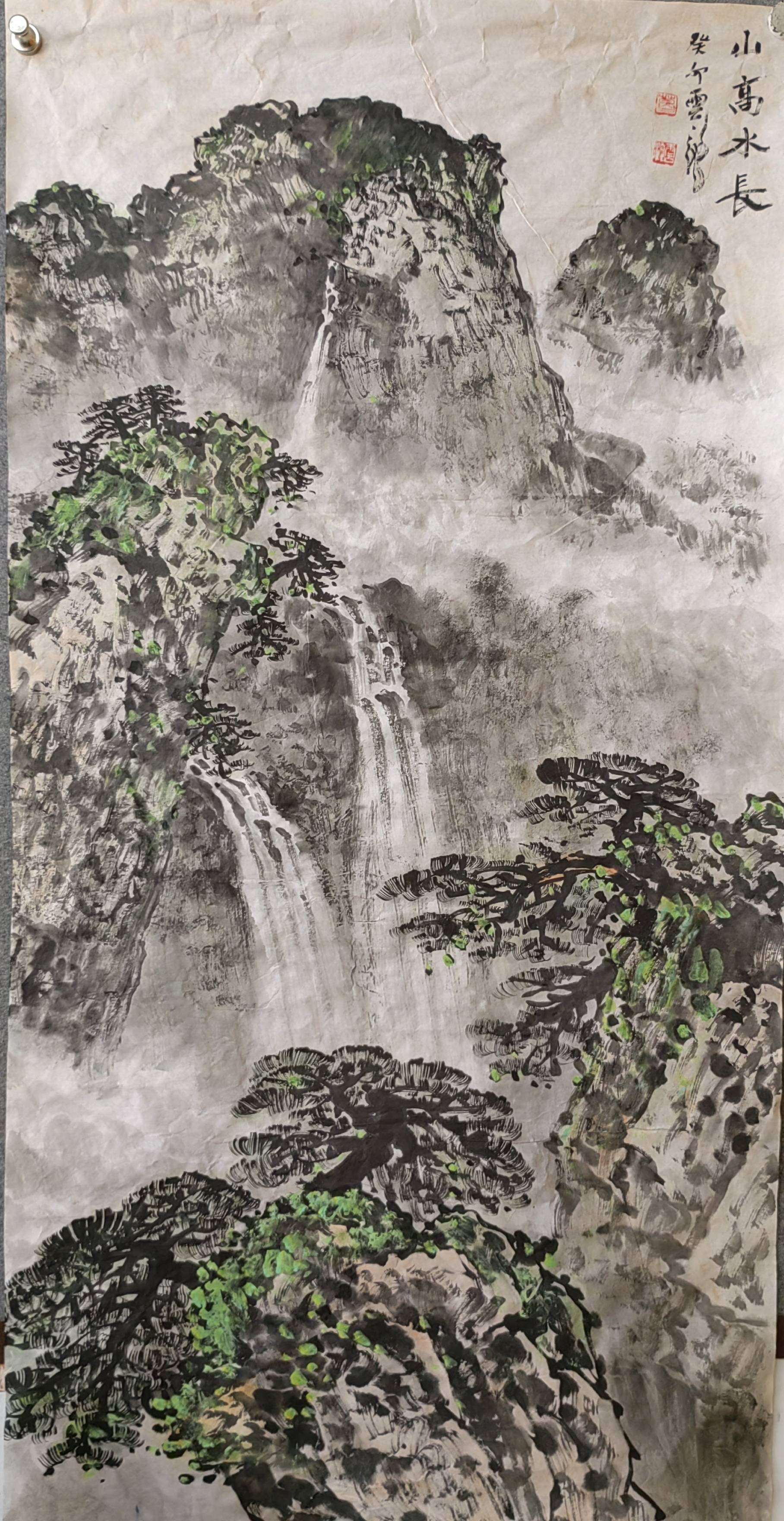 葛云池山水大美图_南京_冬雪_技法