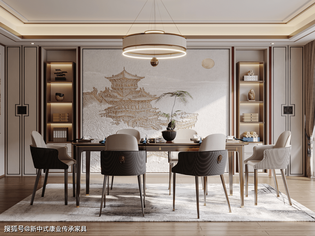 新中式的木质色调,为居室渲染出闲适韵味_空间_显得_自然