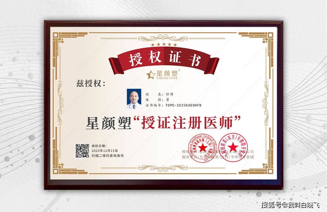 院认证医师荣誉证书:执业范围:整形外科职称:中级职称/主治医师姓名