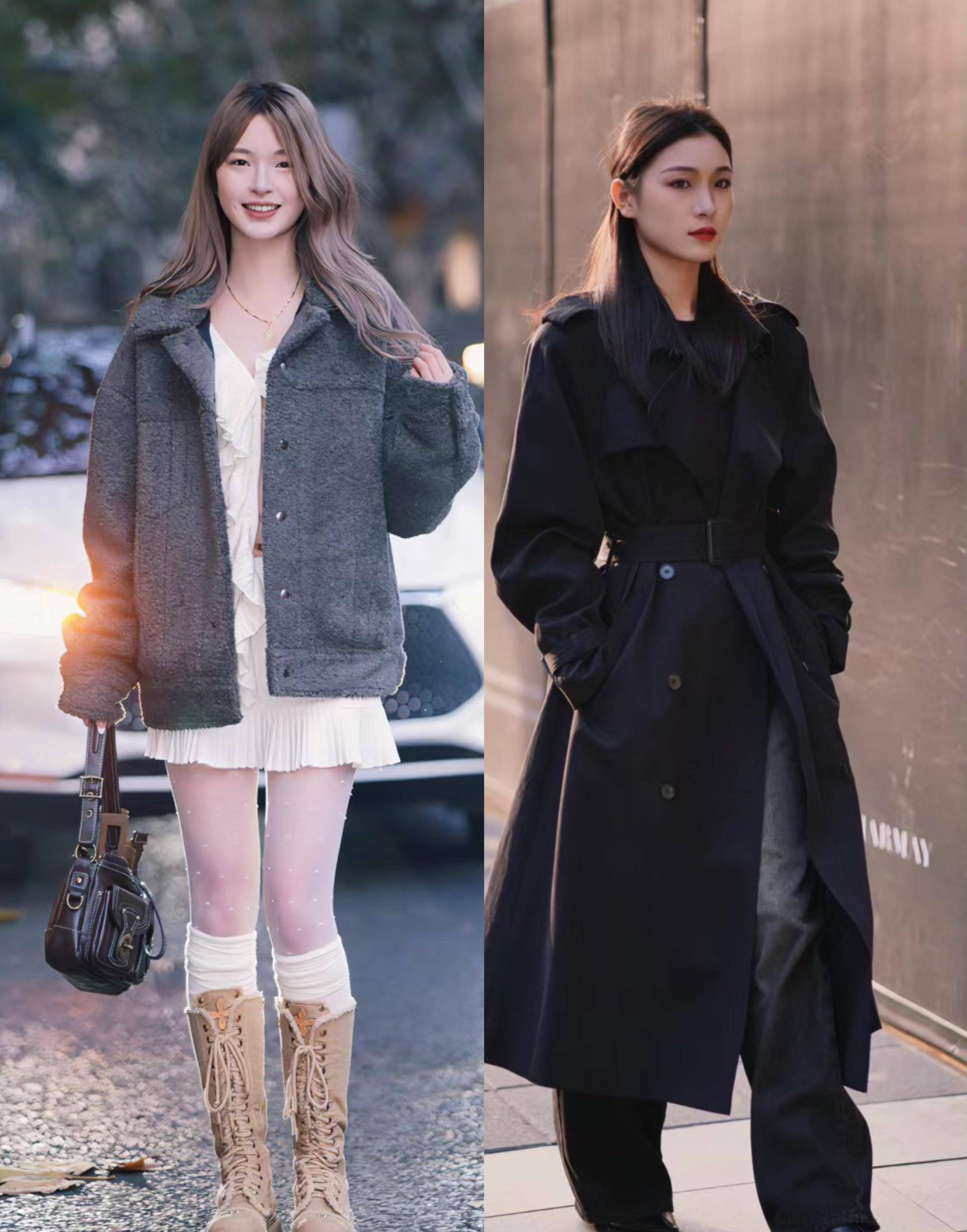 来到上海才发现:满大街都在穿大衣,羽绒服,真是保暖又高级!