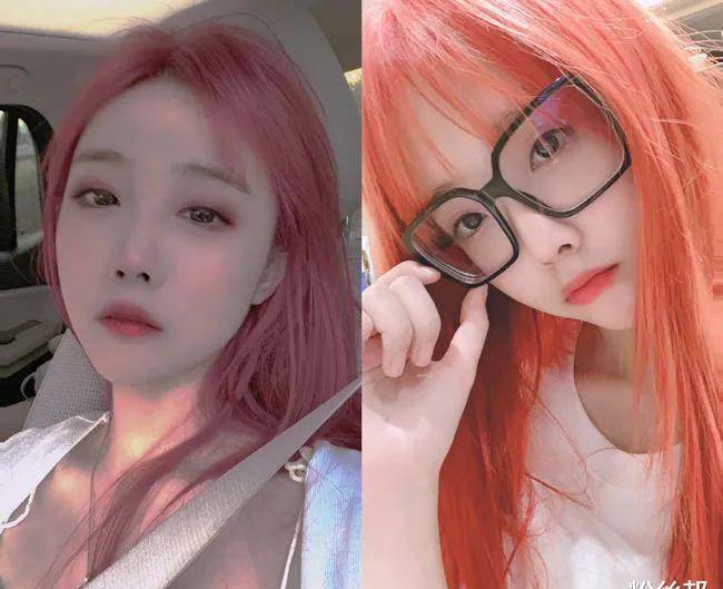 yy"凌希"晒红发自拍照,否认是"小鲁班",回复粉丝走错微博了_虎牙_化身