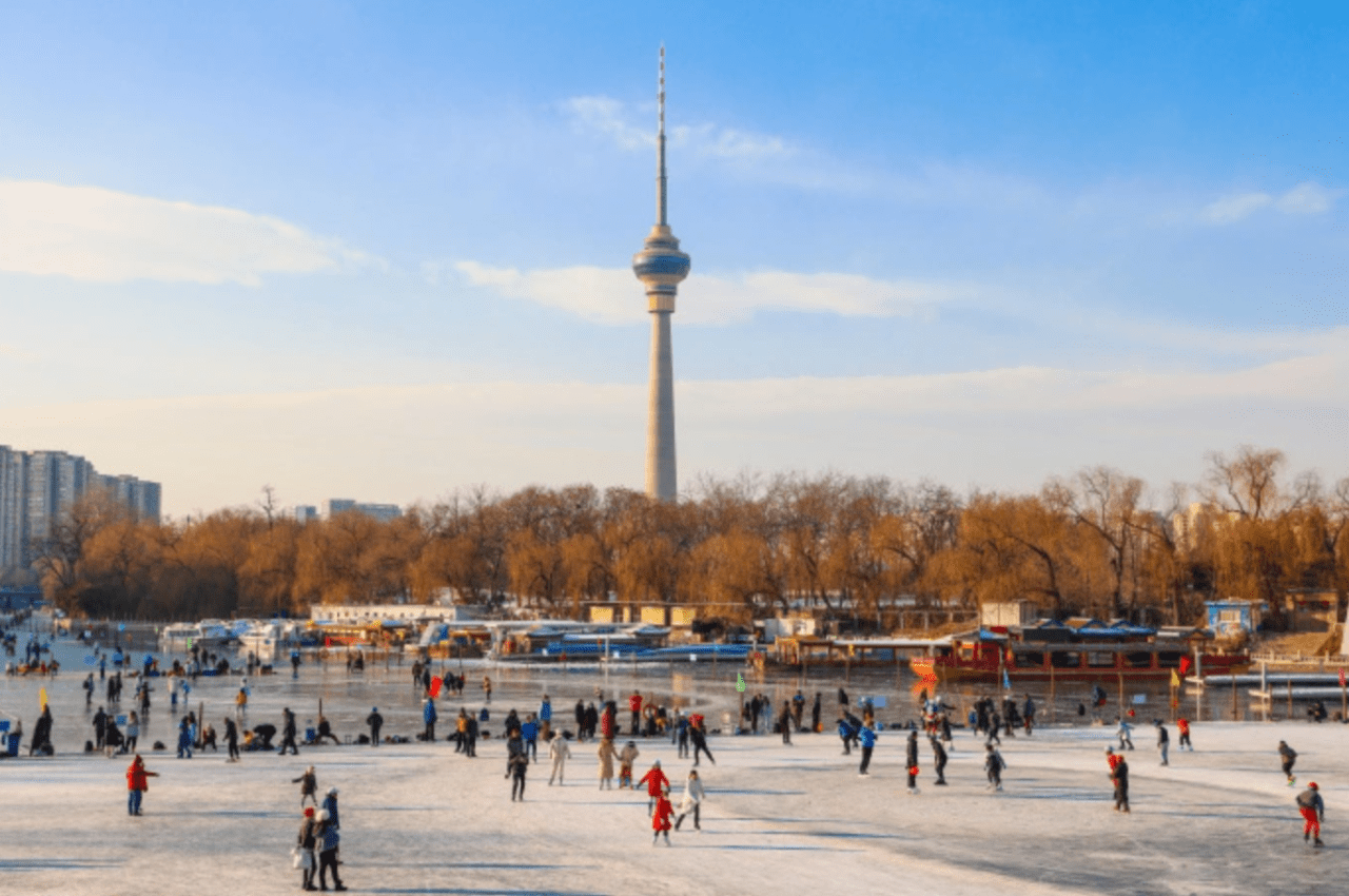 温榆河公园冰雪季2022图片