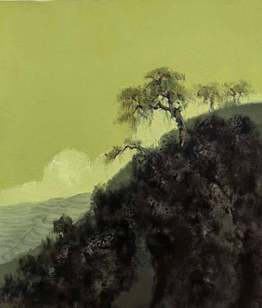 风景》40×50cm 2023年彭烈洪《金紫仙》 40×40cm 2023年陈和西