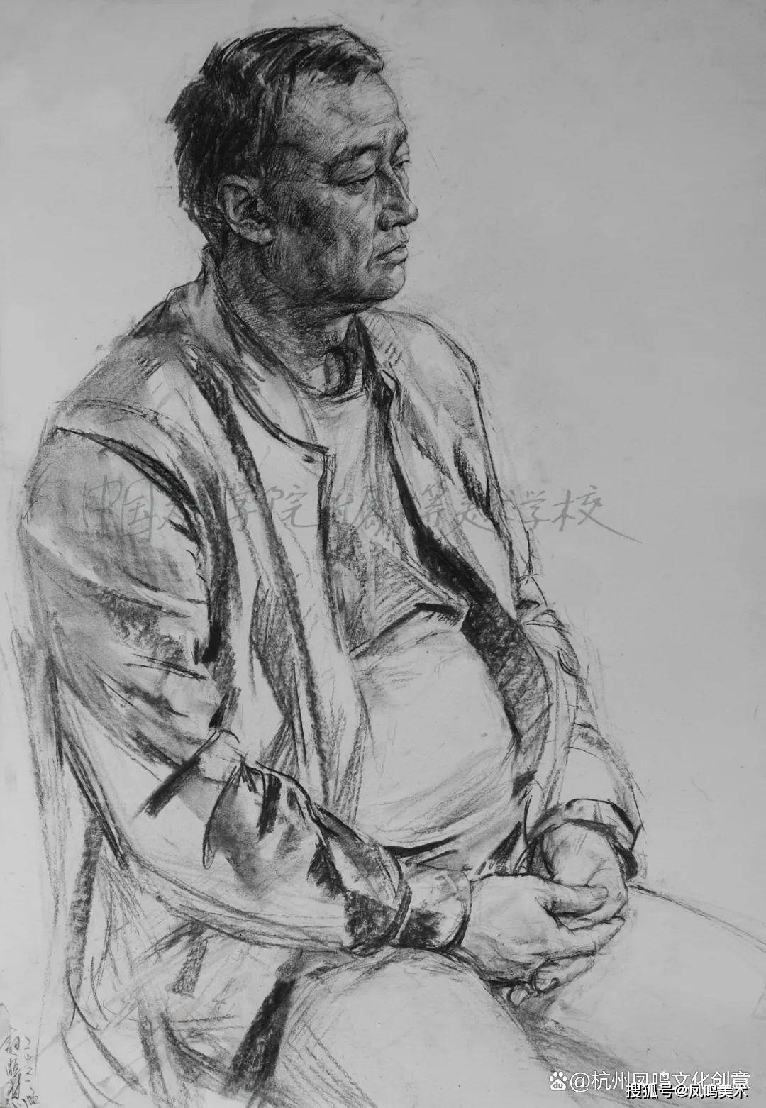 美院附中班集训,国美附中,中国美术学院附中毕业生素描作品欣赏