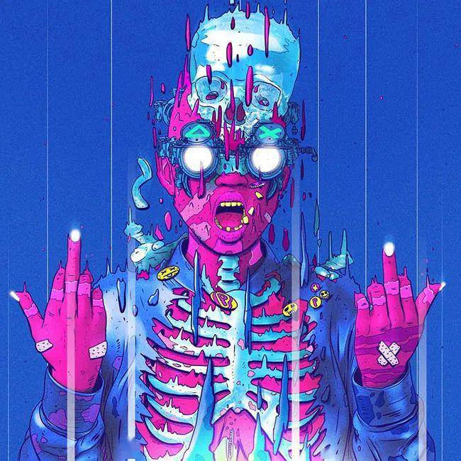 赛博朋克,充满未来感的反乌托邦画风