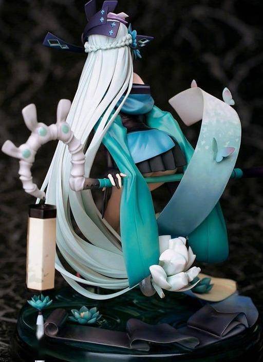 阴阳师99平安物语青行灯手办青衣与荷花的搭配淡淡幽香