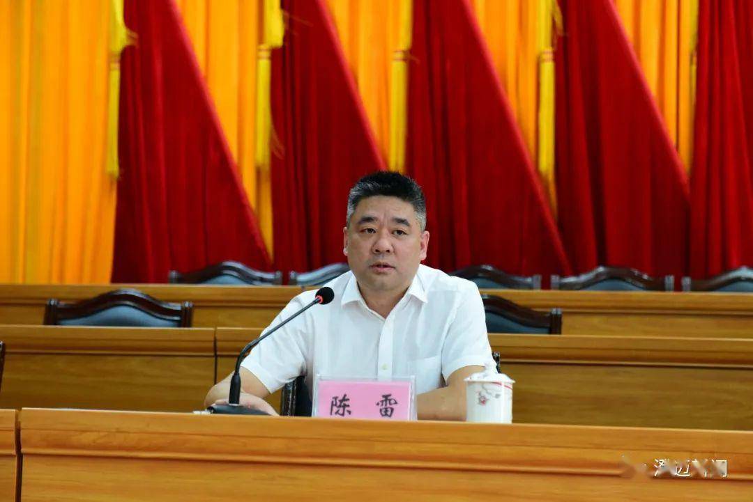 县委副书记,政法委书记陈雷汇报了澄迈县扫黑除恶专项斗争工作开展