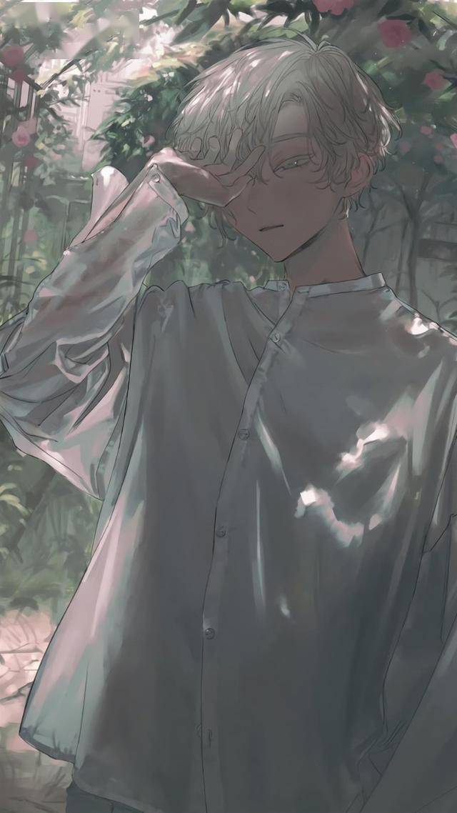 病娇少年插画,黑白色调结合娴熟的明暗处理,刻画出忧郁的孤独感_手机