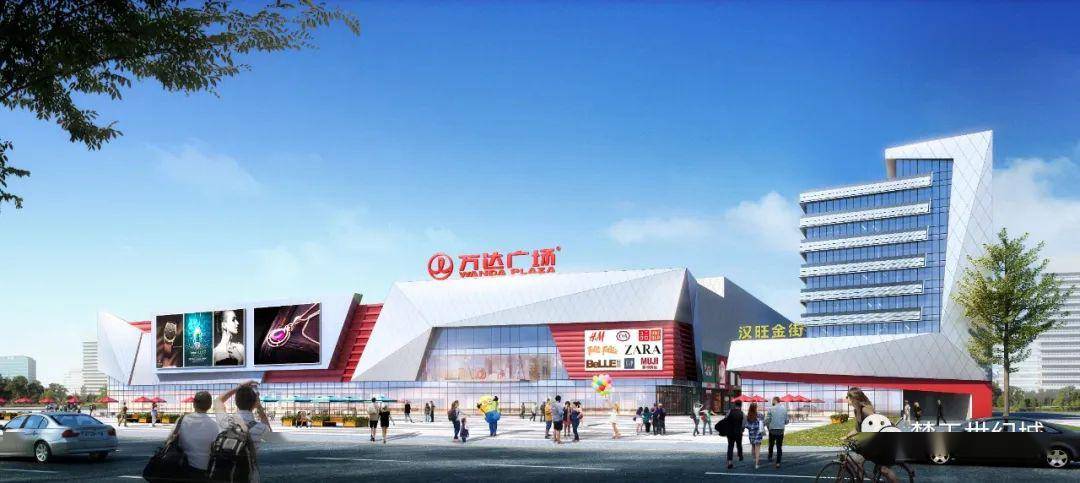 天门万达广场开业倒计时一周年探访