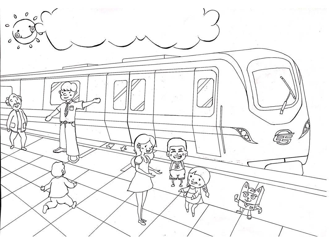 地铁主题儿童画图片