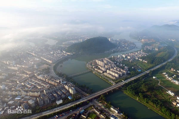 地图里看区域发展广西省永福县城市化进程