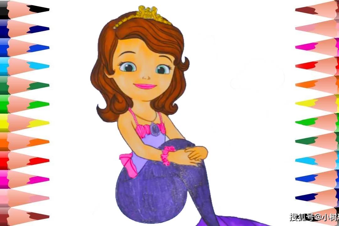 迪士尼儿童亲子趣味益智画画:一起来画出可爱的小公主苏菲亚吧