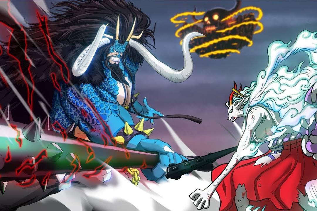 海贼王同人动画幻兽种vs幻兽种大和对战凯多父慈女孝的战斗