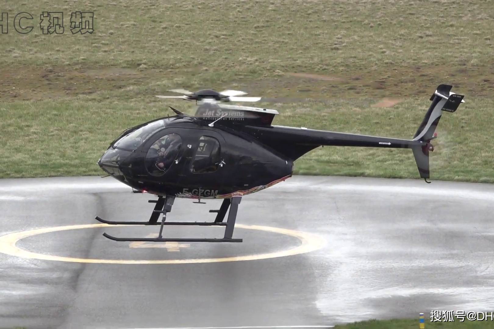 麦道直升机md500e休斯启动起飞和降落