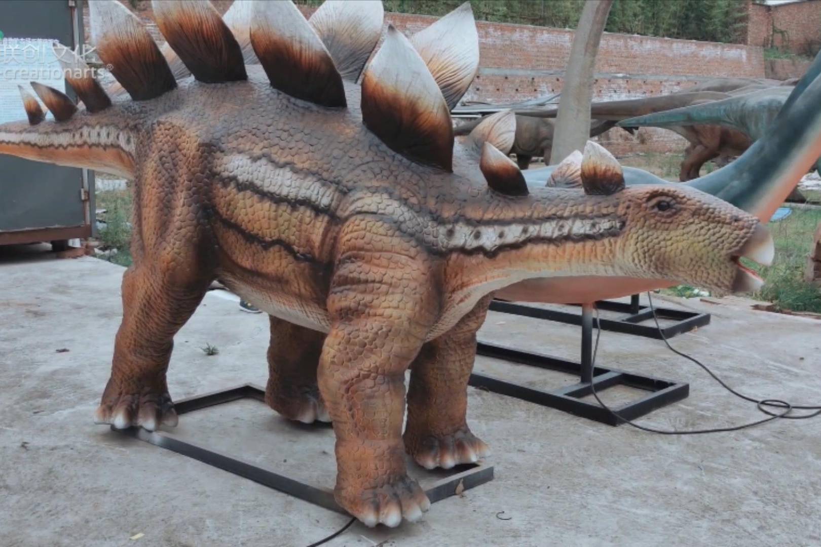 侏罗纪恐龙主题古生物展览会定制手工打造仿真大型剑龙模型