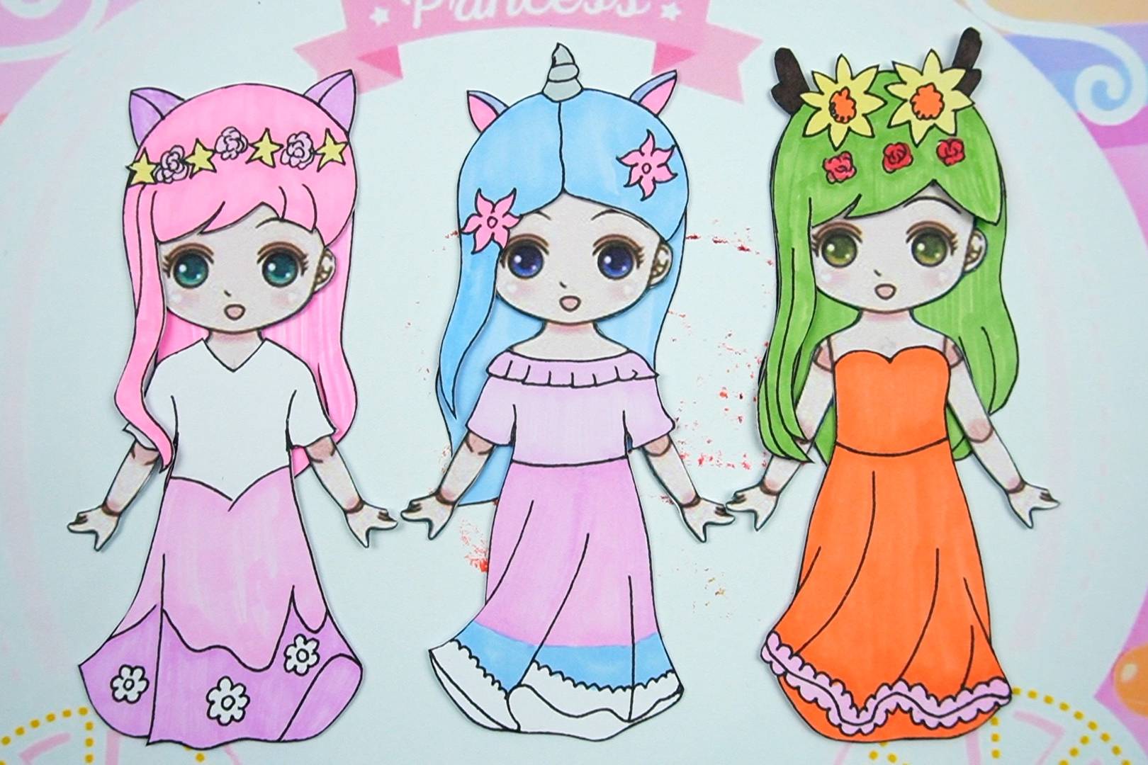 微风物语纸娃娃创意手工卡通女孩幻想少女