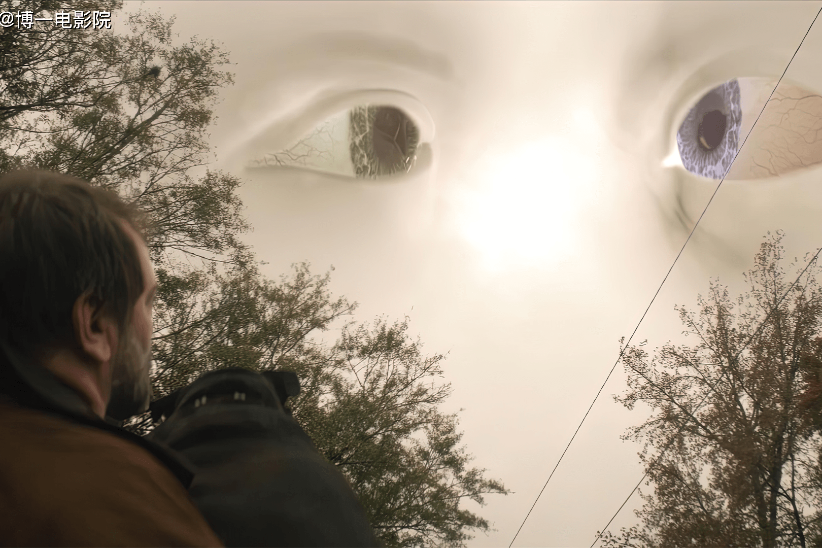 科幻电影天空上出现一对诡异的眼睛请不要直视眼睛后果很严重