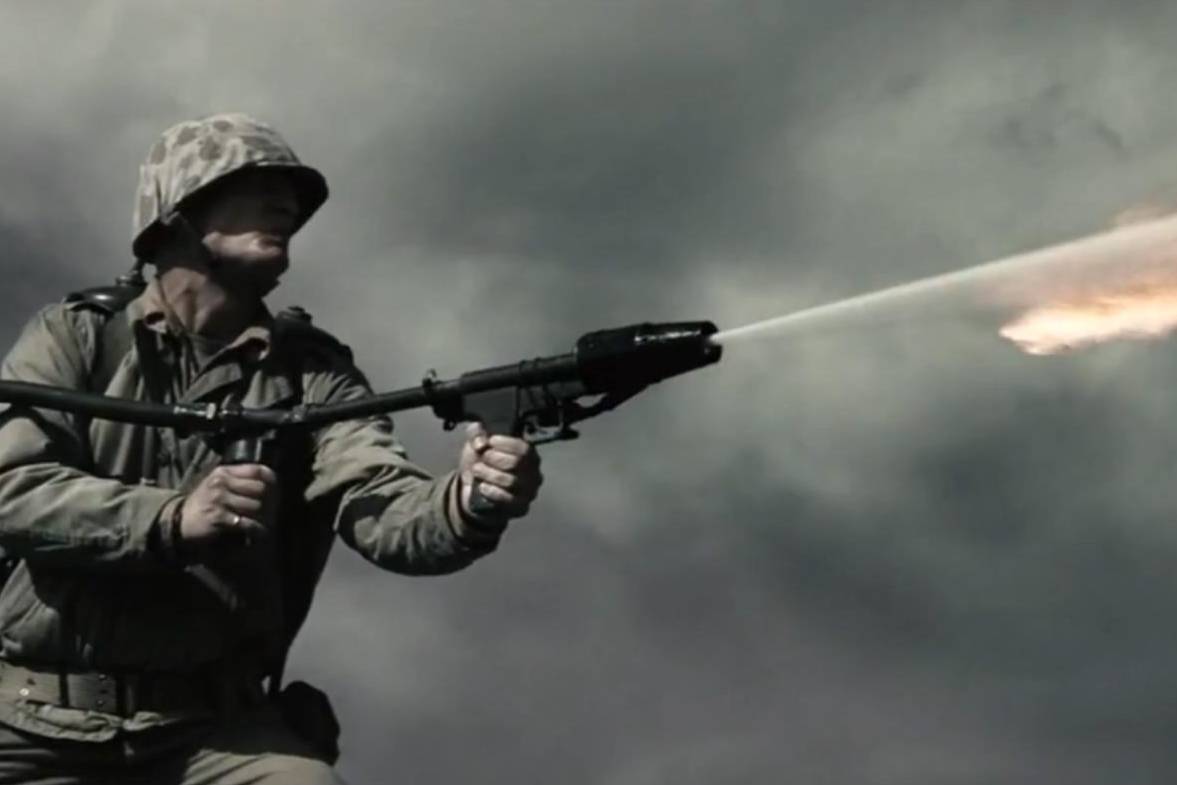 太平洋战争二战日军的噩梦美军火焰喷射器