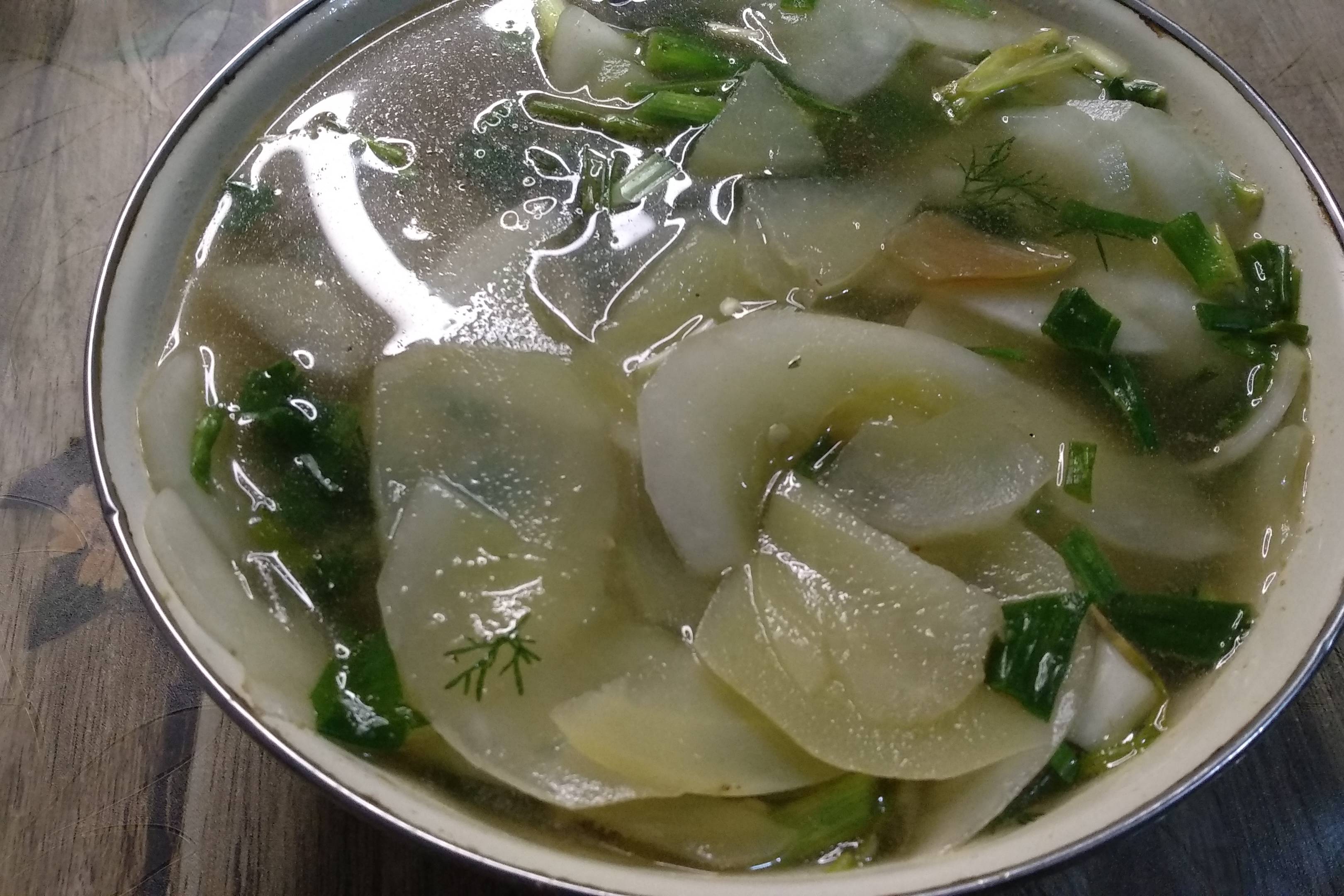 清新爽口的老黄瓜土豆片儿汤,一口气喝好几碗,实在太好吃了_土豆