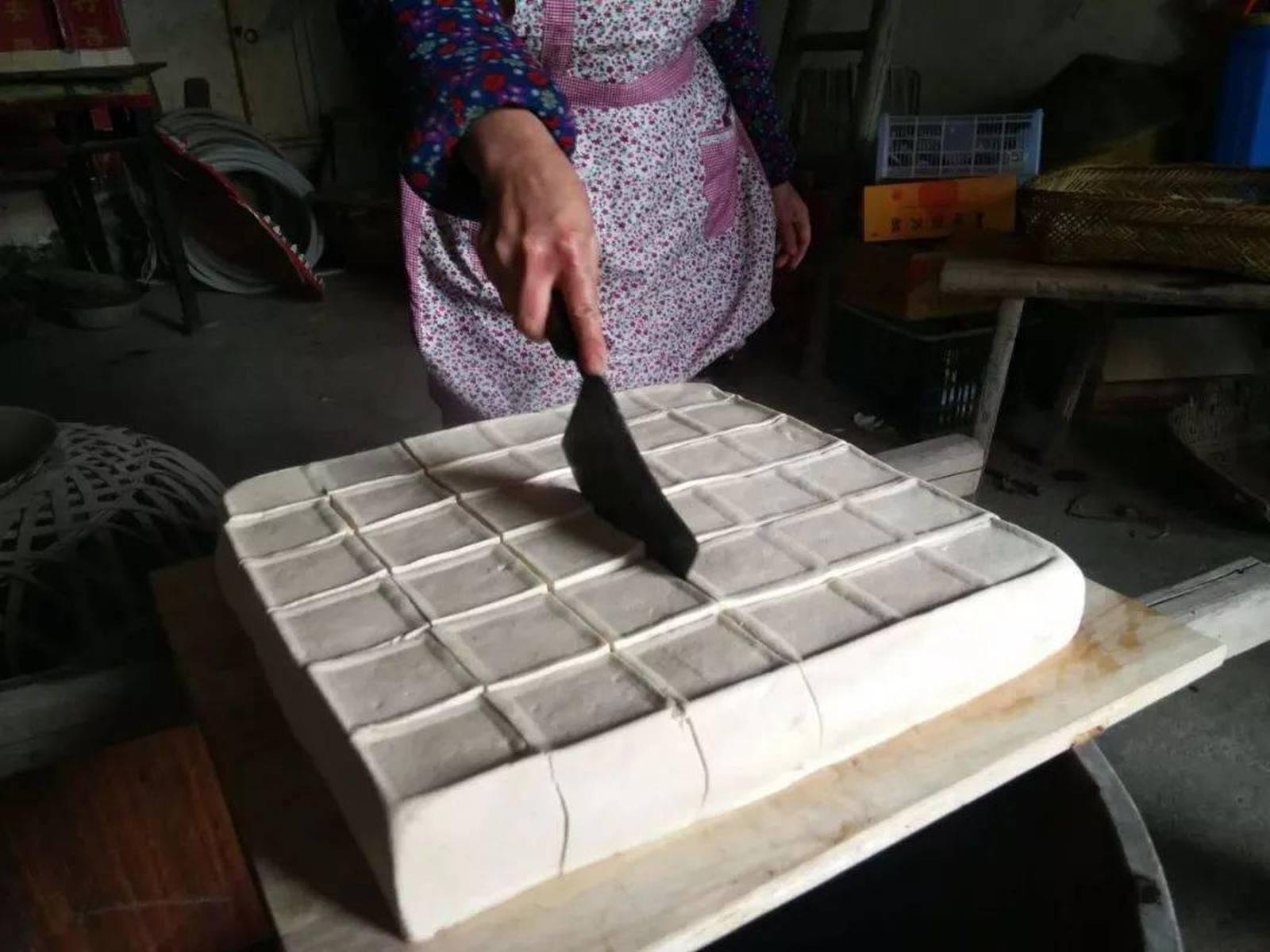 打豆腐，是温塘人对过年最起码的尊重！