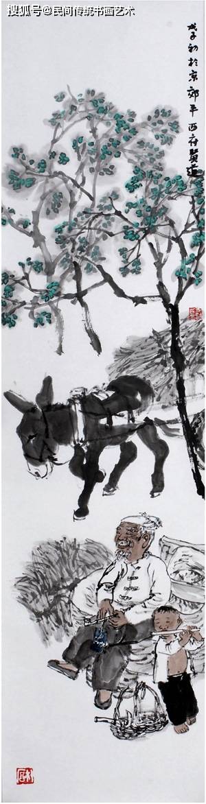 方贤道——画驴与人物创作的完美融合_作品