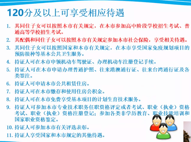 外地人办上海积分120分 孩子能在上海上高中
