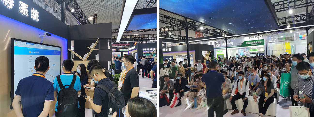 展耀阳|观展人数超十万！蓝鸽AI一体化智慧校园成为第79届中国教育装备展耀阳焦点