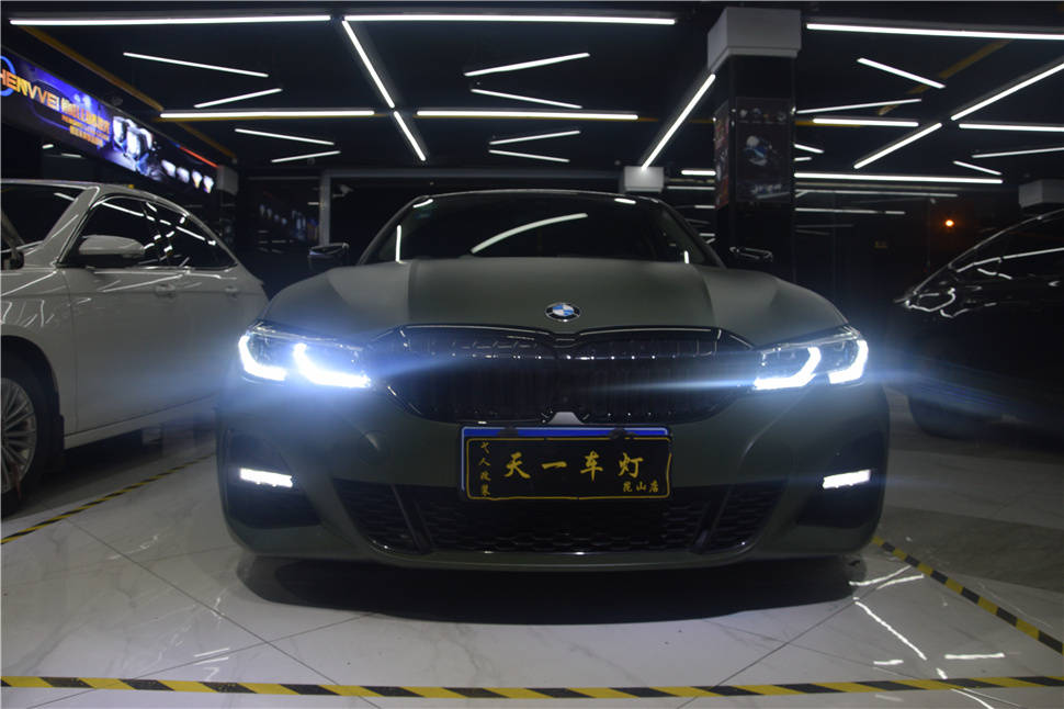 昆山天一改车灯带你看宝马新三系改高配激光大灯